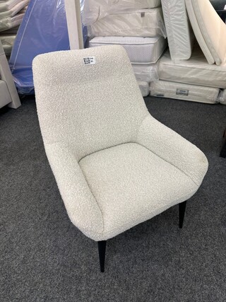Fauteuil Roxy, geweven, crème